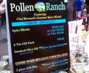Pollen Ranch Tins and display board